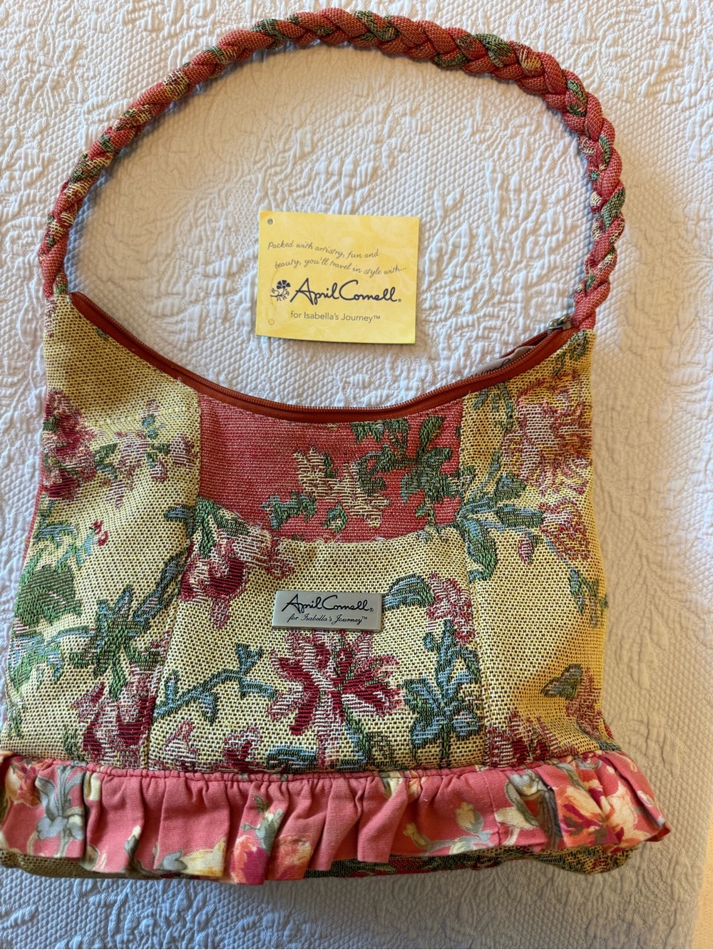 April Cornell for Isabella’s Journey Milene Floral Tapestry Shoulder Bag